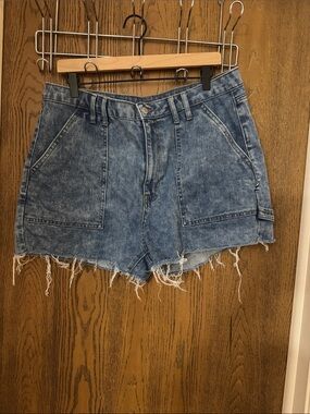 wild fable Acid Wash Denim Cutoff Shorts - Blue